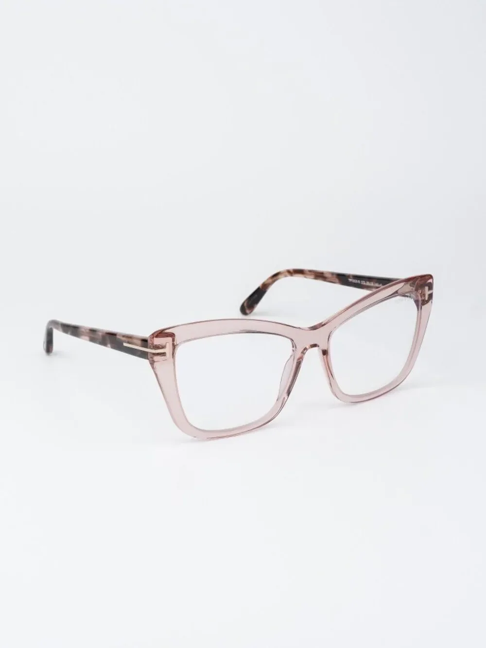 Tom Ford Women Eyeglasses Transparent Pink Cat Eye FT5826-B 072 NEW AUTHENTIC